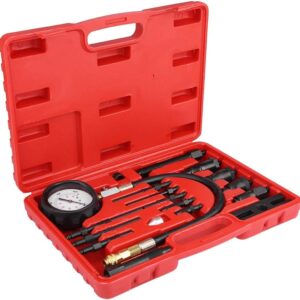 17pc Diesel Engine Compression Cylinder Pressure Tester Gauge Kit Set