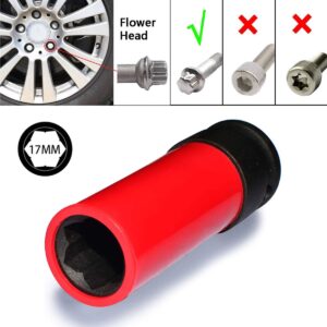 17mm Protective Wheel Impact Lug Nut Socket 1/2" Dr For Mercedes Benz